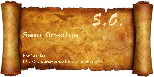 Samu Orsolya névjegykártya